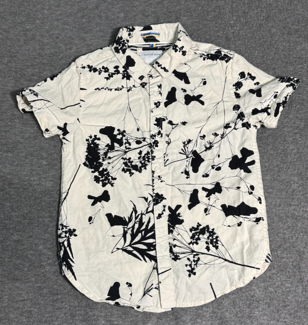 Denim & Flower Floral Boys Button-Up Shirt - Size 5/6